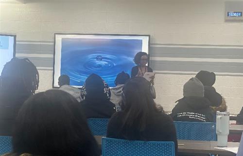 Teacher about to introduce the speaker